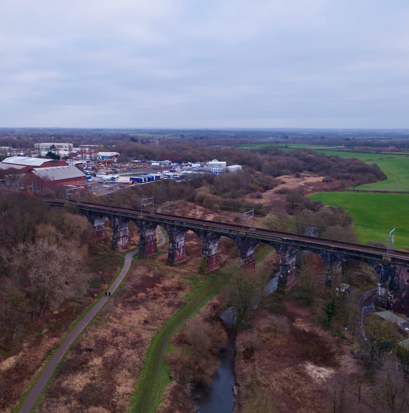 The Nine Arches viaduct in Newton-le-Willows